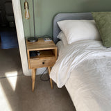 Fogel Open Bedside Table with Drawer, Mini - Natural
