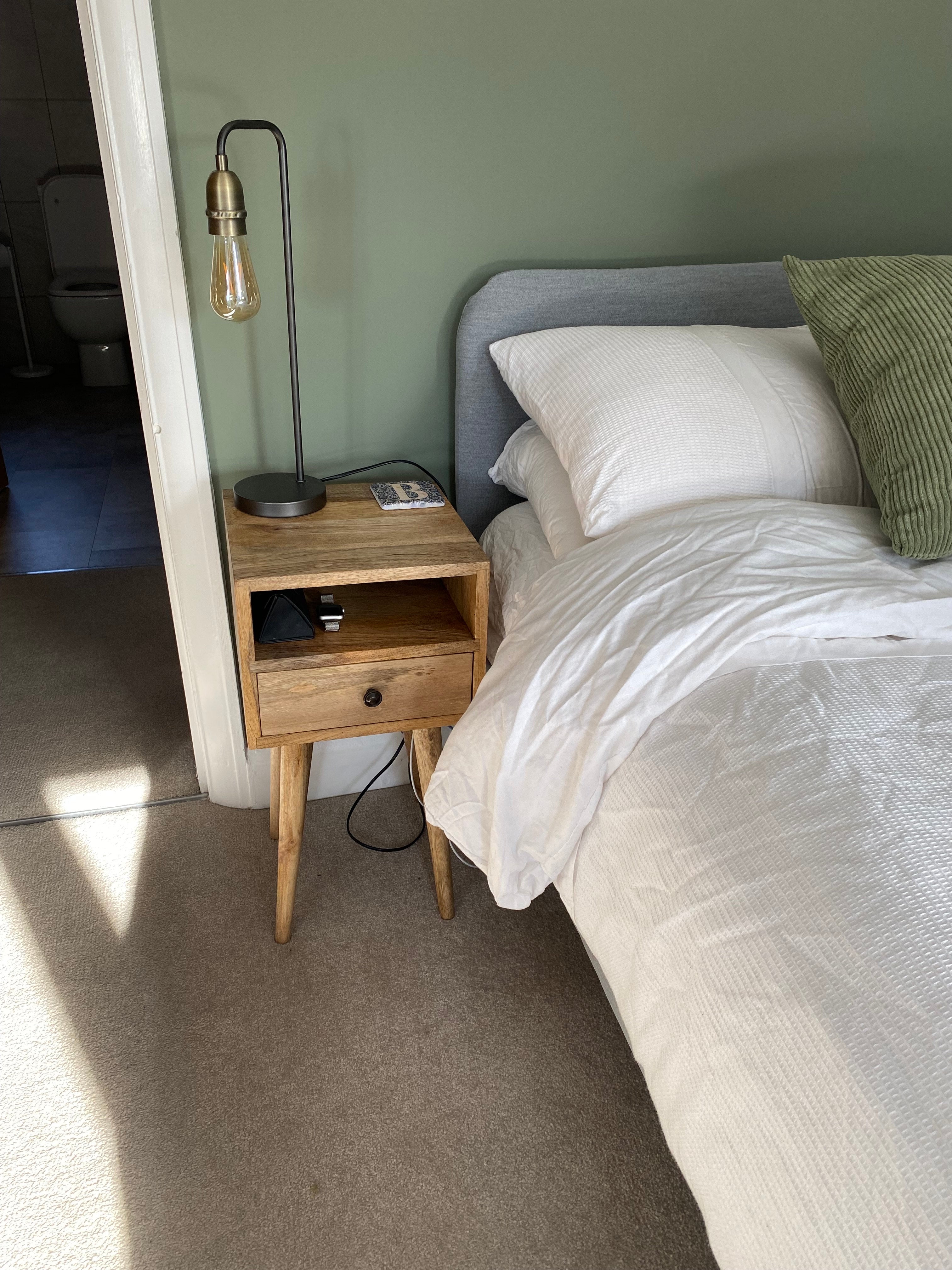 Fogel Open Bedside Table with Drawer, Mini - Natural