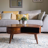 Haft Coffee Table, Medium - Chestnut