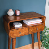 Hamade Open Console Table, Small - Chestnut