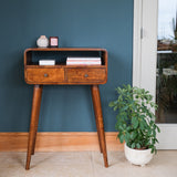 Hamade Open Console Table, Small - Chestnut