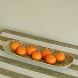 Fleur Blue Stoneware Serving Plate by Bloomingville