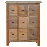 Hartley 9 Drawer Cabinet, Mini - Natural