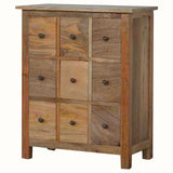 Hartley 9 Drawer Cabinet, Mini - Natural