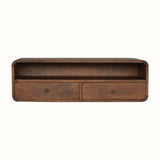 Hamade Open Wall-Mounted Console Table - Chestnut