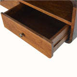 Hamade Open Wall-Mounted Console Table - Chestnut