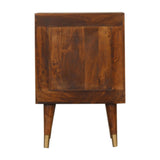 Sunrise Bedside Table, Medium - Gold/Chestnut