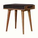 Keene Bench - Stone Grey Velvet/Natural