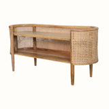 Seeley Cane Shelving Unit - Natural
