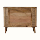 Seeley Cane Open Cabinet, 4 Shelves - Natural