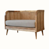Seeley Cane Sofa -  Mud Linen/Natural