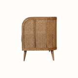 Seeley Cane Sofa -  Mud Linen/Natural