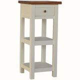 Marlow Narrow Side Table - Chestnut/White