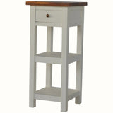 Marlow Narrow Side Table - Chestnut/White