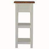 Marlow Narrow Side Table - Chestnut/White