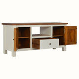Marlow TV Stand - Chestnut/White