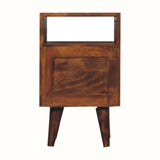 Fogel Open Bedside Table, Small - Chestnut