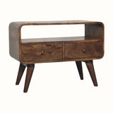 Hamade Open TV Stand, Small - Grey Wash