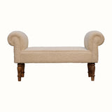 Mineo Boucle Bench - Cream/Natural