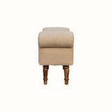 Mineo Boucle Bench - Cream/Natural