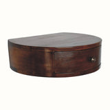 Lauro Wall Mounted Bedside Table, Small - Chestnut