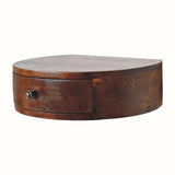 Lauro Wall Mounted Bedside Table, Small - Chestnut