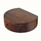 Lauro Wall Mounted Bedside Table, Small - Chestnut