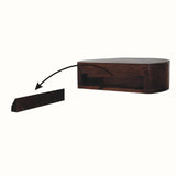Lauro Wall Mounted Bedside Table, Small - Chestnut
