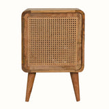 Seeley Cane Bedside Cabinet - Natural