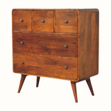 Hamade Chest of 5 Drawers - Chestnut