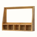 Albo Wall Mirror with Open Storage - Natural
