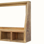 Albo Wall Mirror with Open Storage - Natural