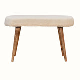 Boren Cream Boucle Bench - Natural
