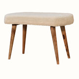 Boren Cream Boucle Bench - Natural