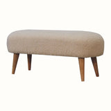 Boren Cream Boucle Bench