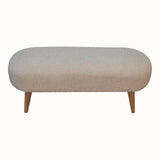 Boren Cream Boucle Bench