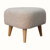 Boren Small Triangle Footstool - Oat Boucle/Natural