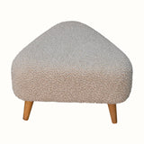 Boren Small Triangle Footstool - Oat Boucle/Natural