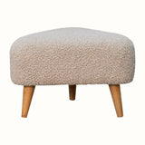 Boren Small Triangle Footstool - Oat Boucle/Natural