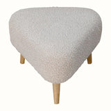 Boren Small Triangle Footstool - Oat Boucle/Natural