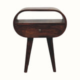 Merrill Open Bedside Table - Light Walnut