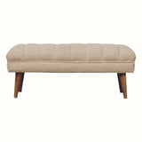 Boren Large Boucle Bench - Cream/Natural