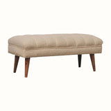 Boren Large Boucle Bench - Cream/Natural