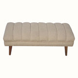 Boren Large Boucle Bench - Cream/Natural