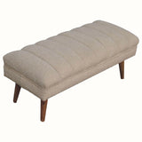 Boren Large Boucle Bench - Cream/Natural