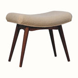 Boren Cream Boucle Stool - Honey Caramel
