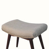 Boren Cream Boucle Stool - Honey Caramel