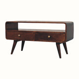 Hamade Open TV Stand, Medium - California Walnut