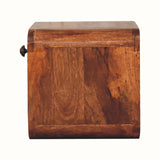Hamade Open Wall-Mounted Bedside Table, Small - Honey Caramel