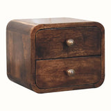 Hamade Wall Mounted Bedside Table, Small - Honey Caramel